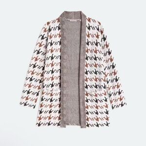 Jillian Houndstooth open front cardigan. Beautiful, well made and comfy! XXL